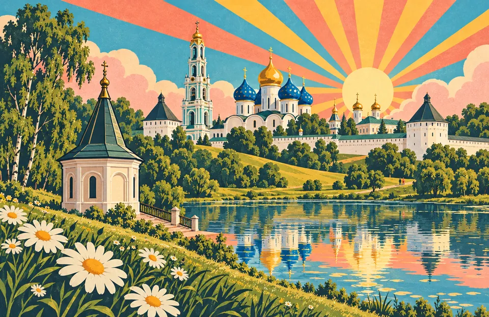 Сергиев Посад: Лавра и Блинная гора — обложка маршрута по городу Подмосковье
