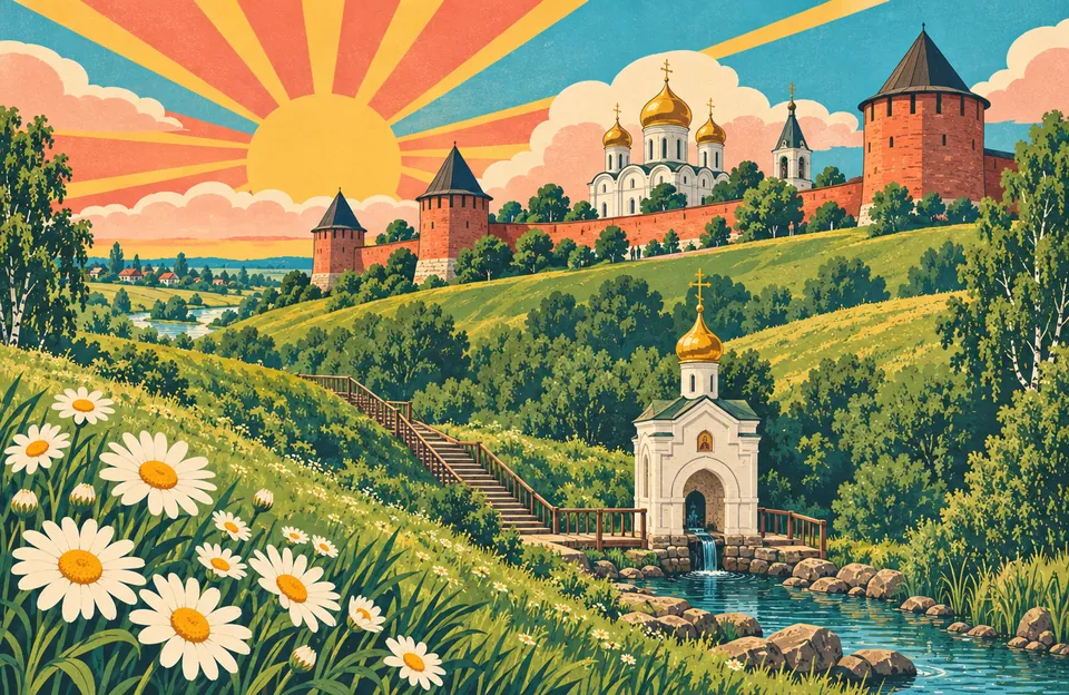 Зарайск: маленький кремль и белый колодец — обложка маршрута по городу Подмосковье
