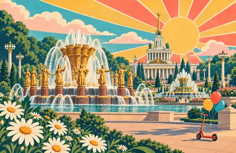 ВДНХ с детьми: фонтаны, космос и океан