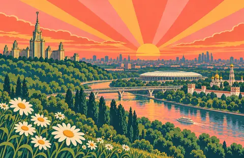 Вечер: Воробьёвы горы, Лужники и Хамовники