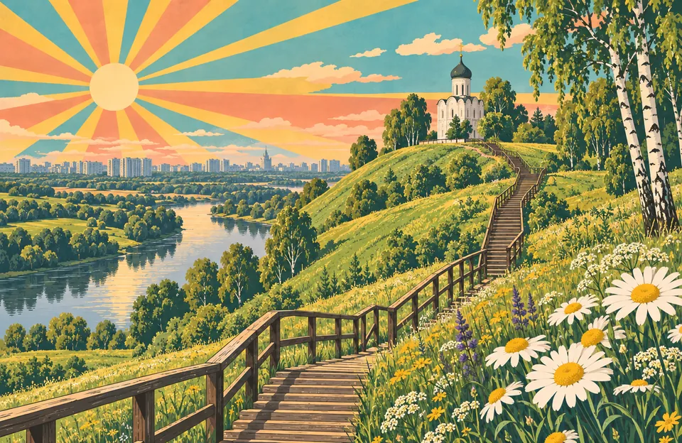 Хайк: Крылатские холмы и Каменная Клетва — обложка маршрута по городу Москва