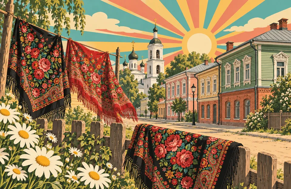 Павловский Посад: платки и купеческие улицы — обложка маршрута по городу Подмосковье