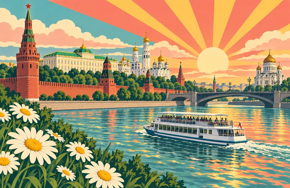 Речная прогулка: Киевский — Устьинский — обложка маршрута по городу Москва